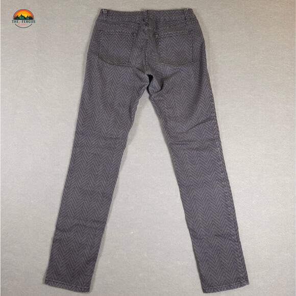 Prana Skinny Jeans Gray Herringbone Medium Wash Pockets Denim Women's Size 6 - Picture 3 of 10
